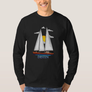 Camiseta Designs de vela de navegação náutica costeira de d