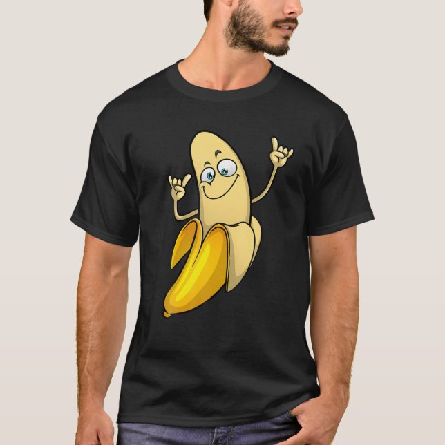 Camiseta Designs Engraçados De Banana Para Homens Frutas Lo (Frente)