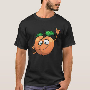Camiseta Designs Engraçados De Pêssego Para Homens Mulher