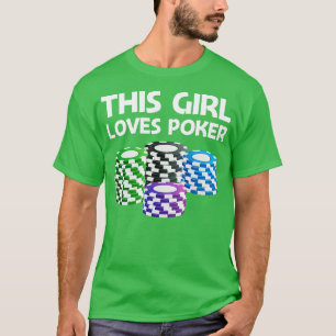 Camiseta Designs Engraçados De Poker Para Meninas Crianças 