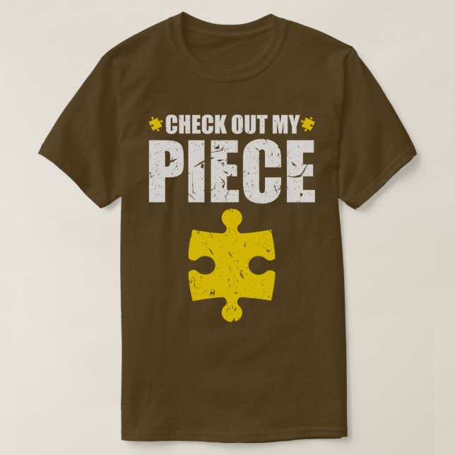 Camiseta Designs Engraçados Vejam Meu Quebra-cabeça De Peça (Frente do Design)