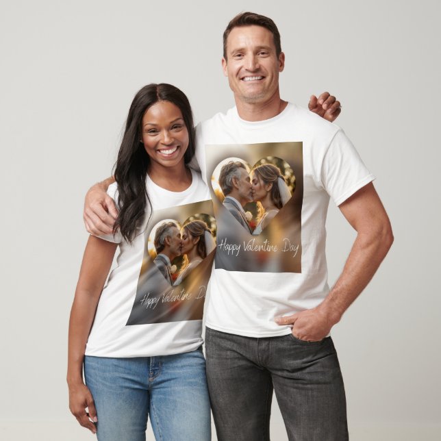 Camiseta designs felizes dias de os namorados (Unissex)