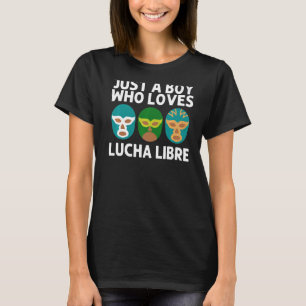 Camiseta Designs Lucha Libre Para Rapazes Luchador Wrestlin