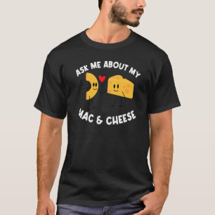 Camiseta Designs Mac E Queijo Para Mulheres Masculinas Comi