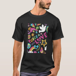 Camiseta designs marcam atenção amor relaxamento 60s fácil