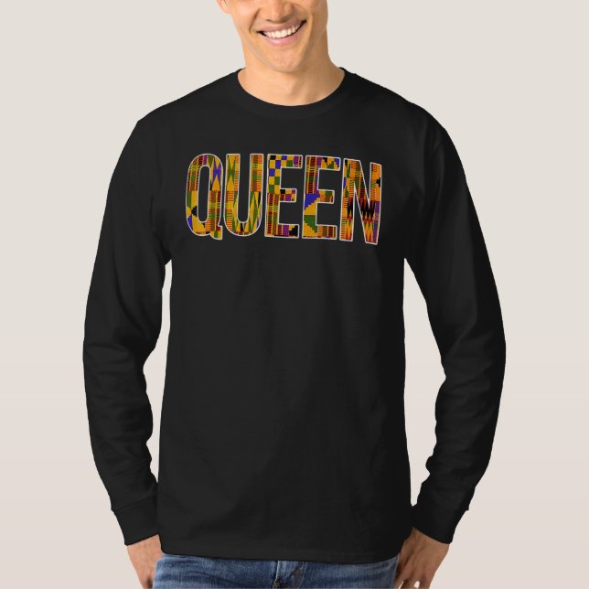 Camiseta Designs Negros Da Rainha Africana Para Mulheres (Frente)