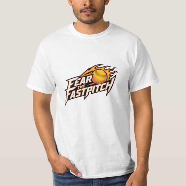 Camiseta Designs Negros para Entusiastas de Softball (Frente)
