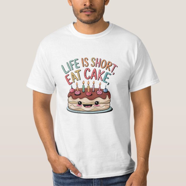 Camiseta Designs negros para ventiladores doces dos dentes (Frente)
