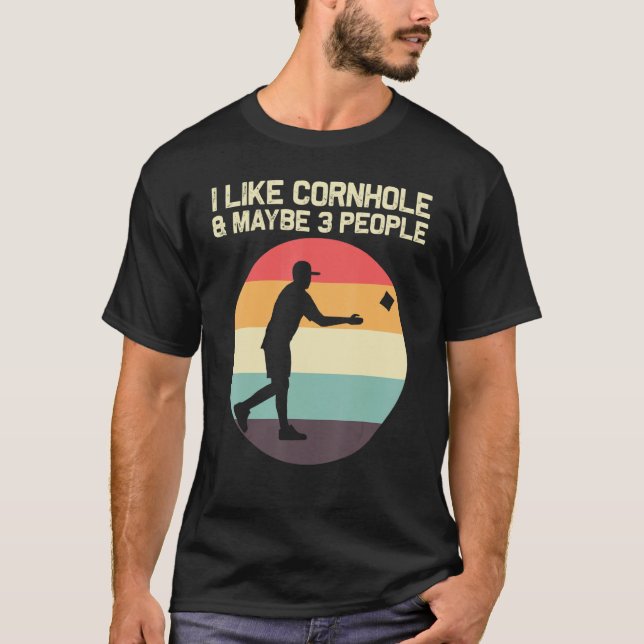 Camiseta Designs Para Homens Mulheres Bean Bag Toss Pla (Frente)