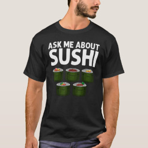 Camiseta Designs Sushi Para Homens Mulheres Comida Japonesa