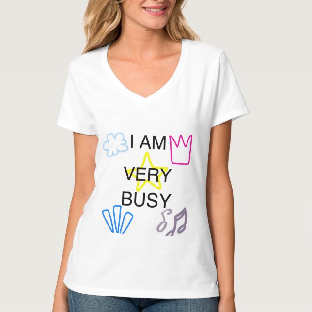 Camiseta Designs Únicos Estou Muito Ocupado (Frente)