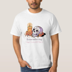 Camiseta Designs vibrantes e coloridos do Dia de los Muerto