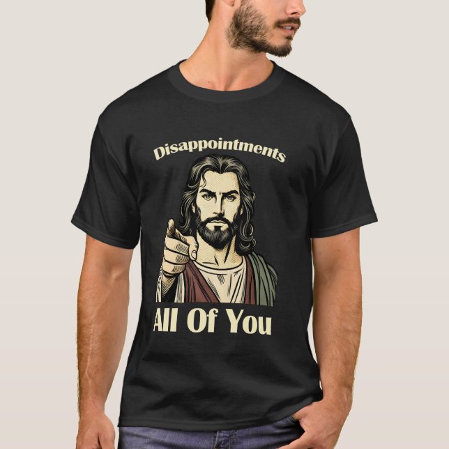 Camiseta Desilusões Todos Vocês Jesus Tee Sarcastic Cat (Frente)