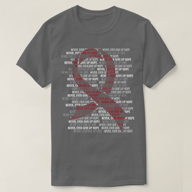 Camiseta Desistir da Consciência do Cancer com Múltiplos Mi (Frente do Design)