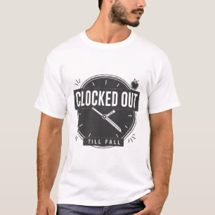 Camiseta Desligado Até o Outono Último Dia de Aula Professo