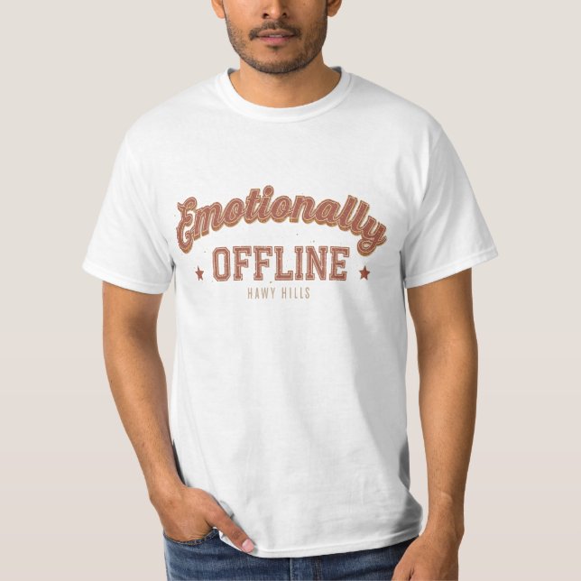 Camiseta Desligado Emocionalmente – Minimalista Vintage (Frente)