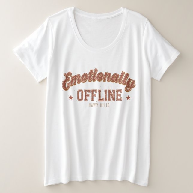 Camiseta Desligado Emocionalmente – Minimalista Vintage (Frente do Design)