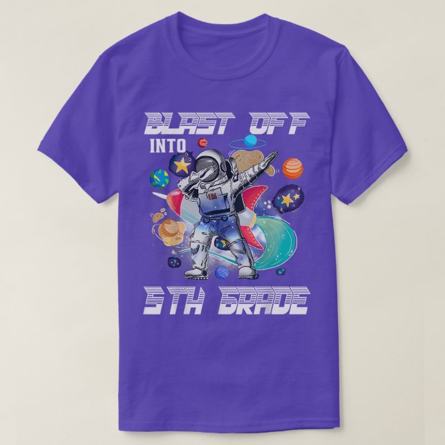Camiseta Desligar Para O Espaço Do Astronauta Do Grau 5 De  (Frente do Design)