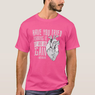 Camiseta Desligue E Ligue Novamente A Enfermeira Cardíaca A