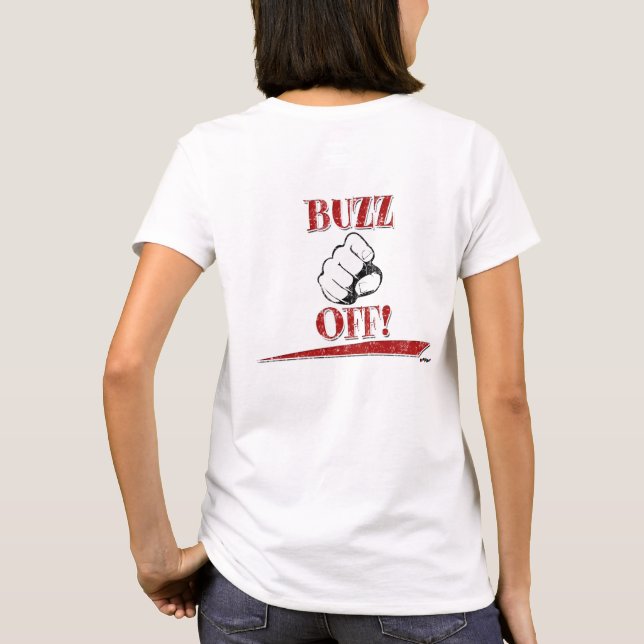 Camiseta Desligue! Vermelho - costas (Verso)