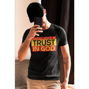Camiseta Desliguem e confiem em Deus fé e espiritualidade