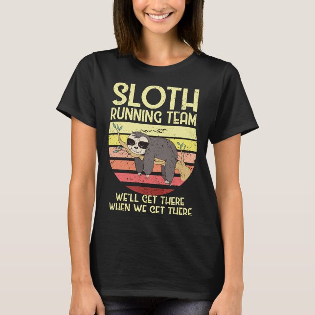 Camiseta Deslizante de Equipe em Movimento Sloth Cansos Pre (Frente)