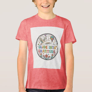 Camiseta Deslize para a Gratidão: Terra Retro e Ecológico
