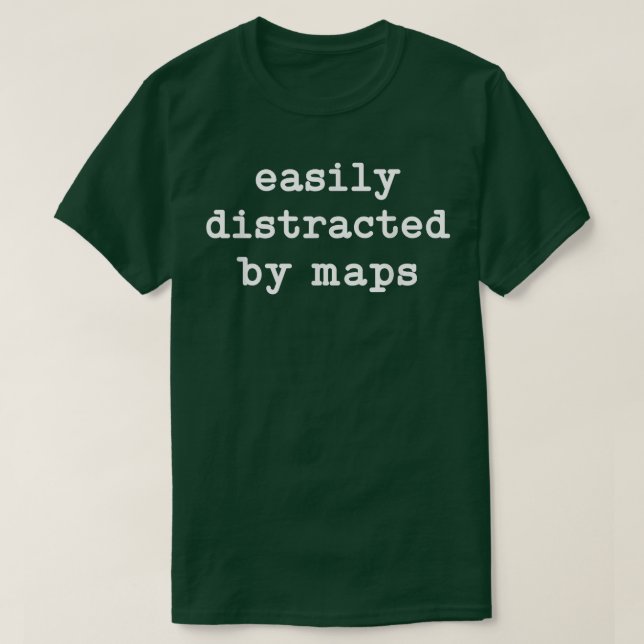 Camiseta Deslocado facilmente por Maps Men Maps Lover (Frente do Design)