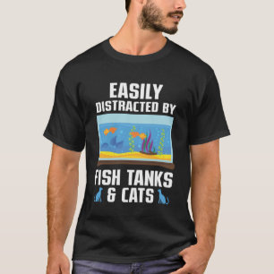 Camiseta Deslocado Facilmente Por Tanques De Peixes E Gatos