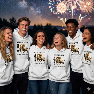 Camiseta Deslumbrante Ano Novo Chinês de Fogo Cabra 2027 em