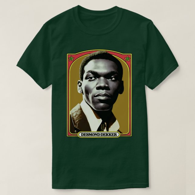 Camiseta Desmond Dekker 70s Reggae Design original (Frente do Design)
