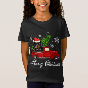 Camiseta Desordem de Natal de Caminhões Vermelhos Andando p