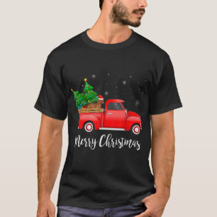 Camiseta Desordem de Natal de Caminhões Vermelhos Andando p