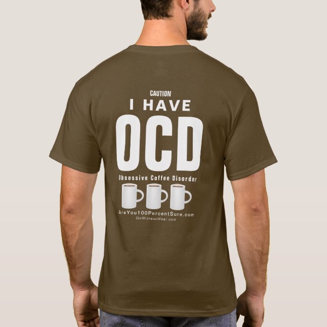 Camiseta Desordem obsessiva do café de OCD (Verso)