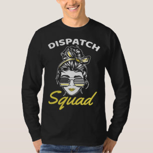 Camiseta Despachante da Equipe 911 Linha Amarela Fina Despa