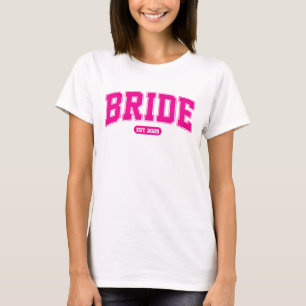 Camiseta Despedida de Solteira Esposa Esportes Rosa Quente