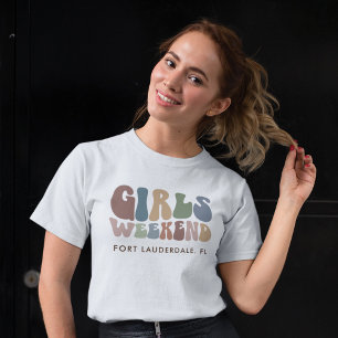 Camiseta Despedida de Solteira Fim de Semana das Garotas No