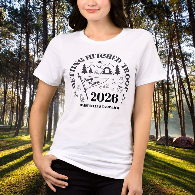Camiseta Despedida de Solteira Negra Moderna (Criador carregado)