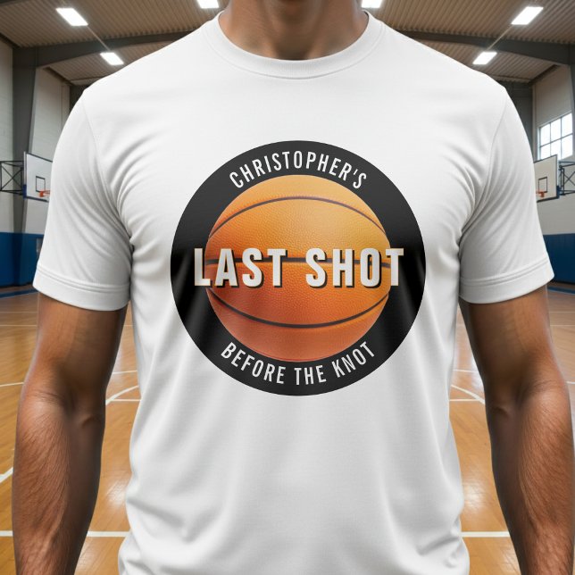 Camiseta Despedida de Solteiro de Basquete Último Tiro Ante (Criador carregado)