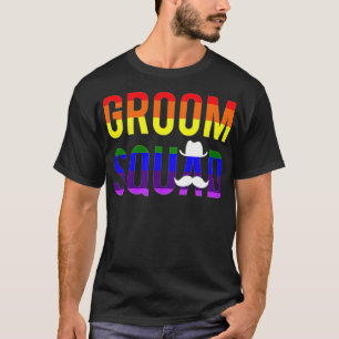 Camiseta Despedida de Solteiro do Noivo Orgulho Gay Esquadr