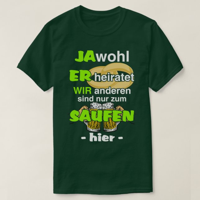 Camiseta Despedida de solteiro JGA ELE vai se casar (Frente do Design)