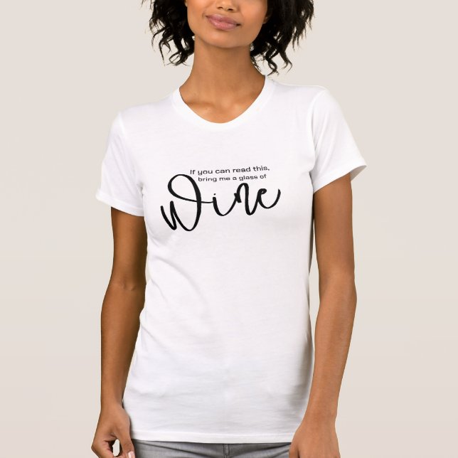 Camiseta Despeje o Vinho - Presente Personalizado Amante de (Frente)