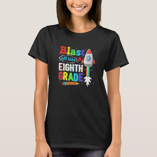 Camiseta Despertar Para O Oitavo Ano De Volta À Escola (Frente)