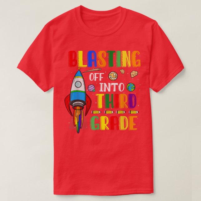 Camiseta Despertar Para O Terceiro Ano Engraçado De Volta À (Frente do Design)