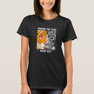 Camiseta Desperte O Tigre Dentro De Você Predatório Gato Si