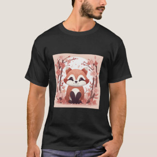 Camiseta Desperte Seu Ness Com Nosso Panda Vermelho E Flor 