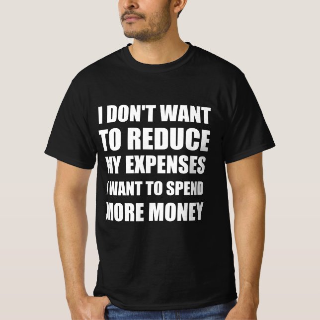 Camiseta Despesas citação engraçada (Frente)