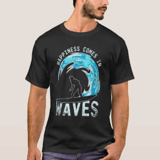 Camiseta Desportista Aquático Esporte Oceano Surfe Prancha