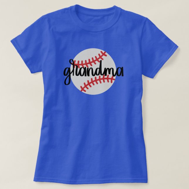 Camiseta desportiva da vovó de basebol (Frente do Design)
