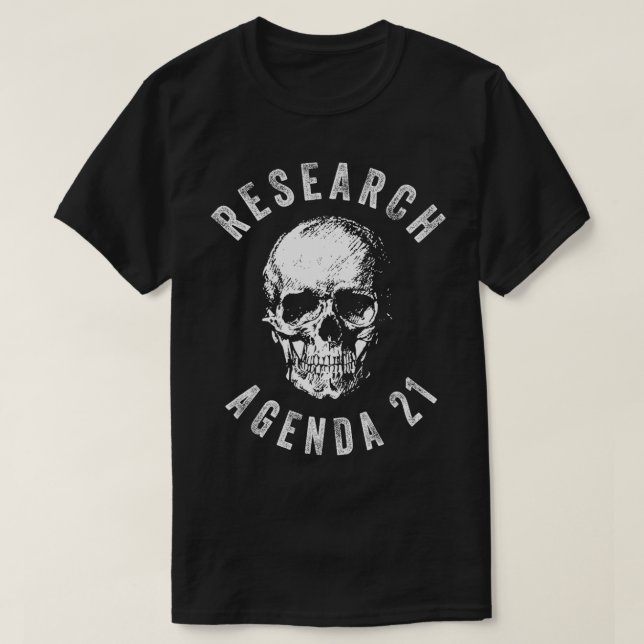Camiseta Despovoamento Teoria da Conspiração Agenda 21 Popu (Frente do Design)